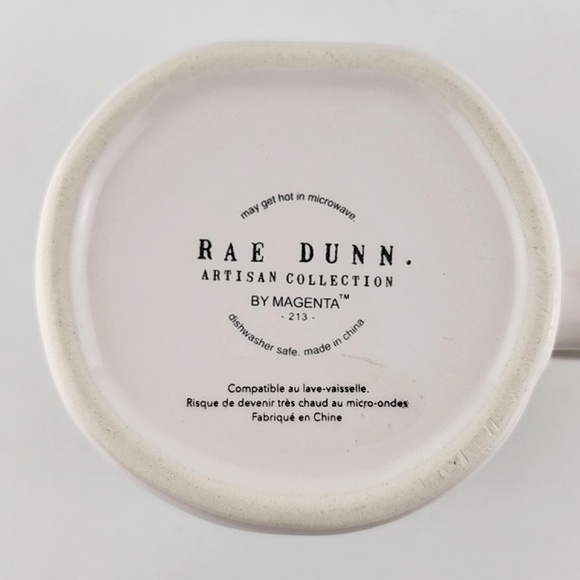 ⭐️2/ $50⭐️ Rae Dunn Artisan Collection White Mug FLOWER CHILD Large Letters - Picture 8 of 10